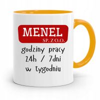 Dla Alkoholika Pijaka Kubek Żółty Na Prezent Z Nadrukiem Ze Zdjęciem