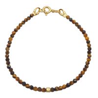 Bransoletka - Tygrysie Oko fasetowane kulki