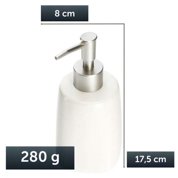 Dozownik Na Mydło Płyn Pojemnik Biały 2 x 400ml zdjęcie 3