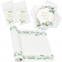 Zestaw Komunijny KOMUNIA ŚWIĘTA Bieżnik Serwetki Komunijne Kieszonki 46 szt