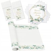 Zestaw Komunijny KOMUNIA ŚWIĘTA Bieżnik Serwetki Komunijne Kieszonki 46 szt