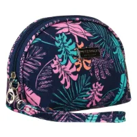 kompaktowa kosmetyczka damska z botanicznym printem - peterson