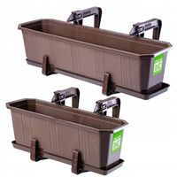 KADAX Skrzynka Balkonowa 60+40cm Doniczka Uchwyty