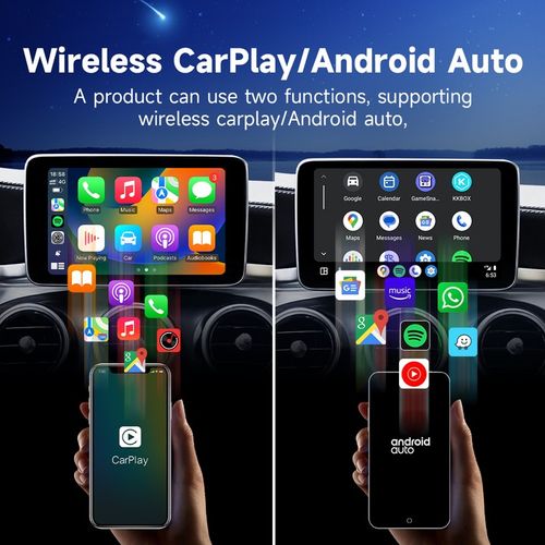 HEYINCAR 2 w 1 Bezprzewodowy adapter samochodowy Apple Carplay Android na Arena.pl