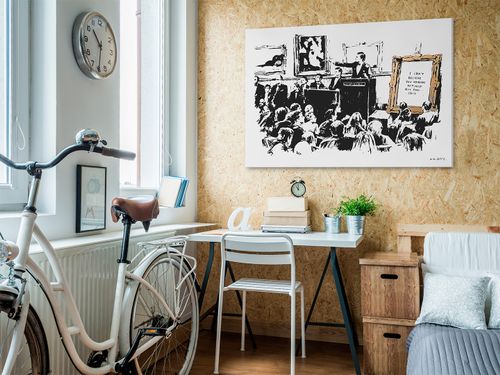 20003 Obraz na płótnie BANKSY TŁUM na Arena.pl