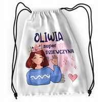 Plecak Sportowy Szkolny Dla Oliwii Córki Dziecka Z Nadrukiem Ze Zdjęciem