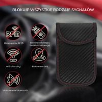 Etui antykradzieżowe na kluczyki klata FARADAYA zakłócacz sygnału 2 SZTUKI