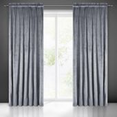 Zasłona gotowa na taśmie MELANIE 140x270 Eurofirany grafitowa