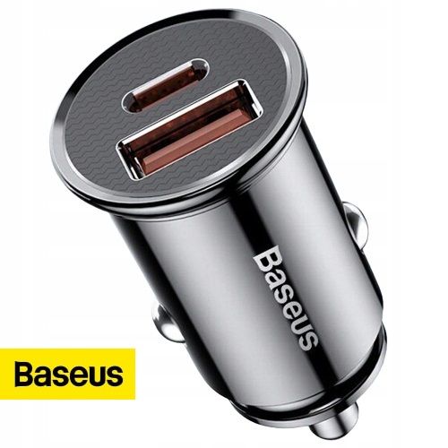 BASEUS MOCNA SZYBKA ŁADOWARKA SAMOCHODOWA USB USB-C TYP-C PD 30W QC 3.0 5A na Arena.pl