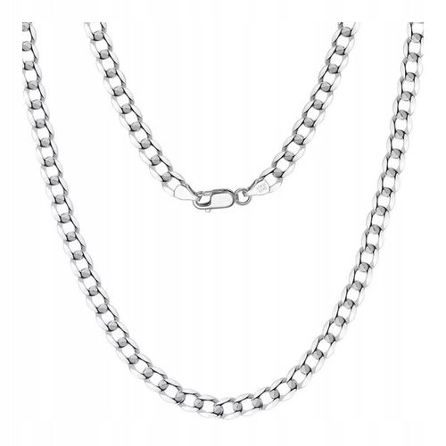 Szeroki męski łańcuszek pancerka naszyjnik srebrny 60 cm srebro próba 925 na Arena.pl