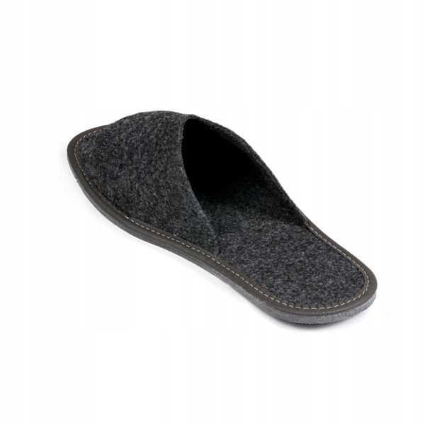 FILCOWE KAPCIE MĘSKIE GRAFIT PEŁNE KLAPKI DOMOWE zdjęcie 4