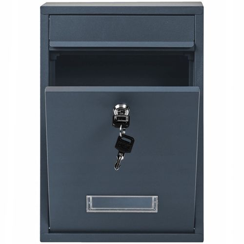 SKRZYNKA POCZTOWA NA LISTY POCZTĘ ANTRACYT + STAL LAMINAT NAPIS ADRES na Arena.pl