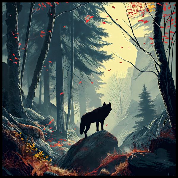 Plakat 70x70cm Leśne Echa zdjęcie 2