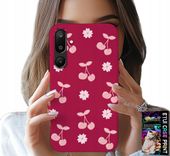 ETUI DO SAMSUNG GALAXY M16 5G - WISIENKI, WIŚNIE NA BORDOWYM TLE + FOLIA