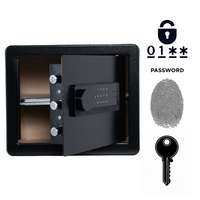 Pancerny Domowy Sejf Biometryczny Na Odcisk Palca 30x35x30 cm Czarny