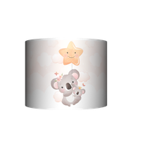 Abażur Walec MINI - Koala z balonikiem (różowo-biała)