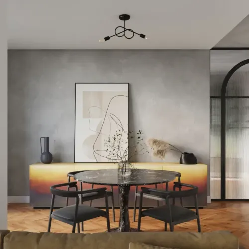 Żyrandol LOOP 2 czarny na Arena.pl