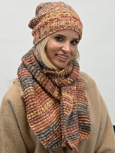 Wełniany Komplet Kobiecy na Zimę Gruby Ciepły Wz4 na Arena.pl