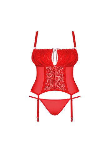 gorset i stringi obsessive blossmina czerwony 4xl 5xl na Arena.pl