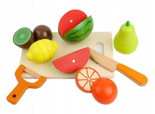 KLOCKI MAGNETYCZNE DREWNIANE OWOCE WARZYWA KLOCKI DUŻY ZESTAW MONTESSORI na Arena.pl
