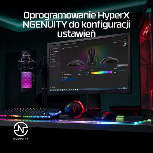 Mysz gamingowa HyperX Pulsefire Haste 2 Wireless BT / USB 2.4 Ghz na Arena.pl