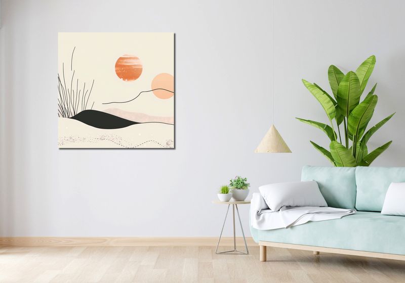 Obraz 90x90cm Miękkie Wzgórze zdjęcie 2