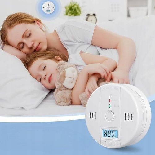 CZUJNIK CZADU GAZU DETEKTOR WYKRYWACZ TLENKU WĘGLA ALARM BEZPRZEWODOWY LCD na Arena.pl