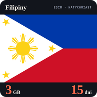 Karta eSIM Internet Filipiny 3 GB na 15 dni - bez rejestracji