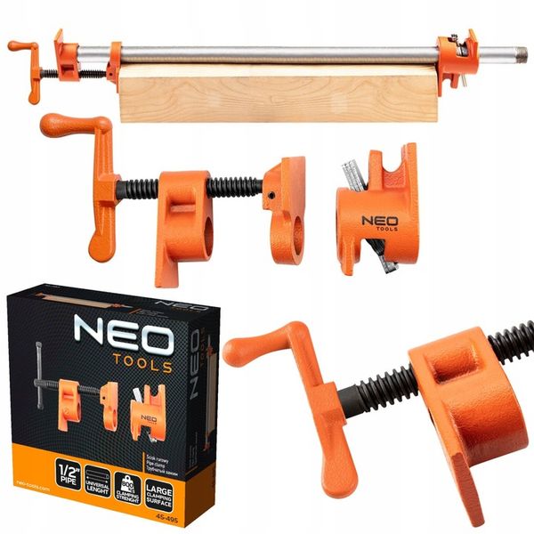 NEO ŚCISK RUROWY ŚRUBOWY STOLARSKI BEZKOŃCOWY 1/2'''' DO RUR 800 KG 45-495 zdjęcie 3