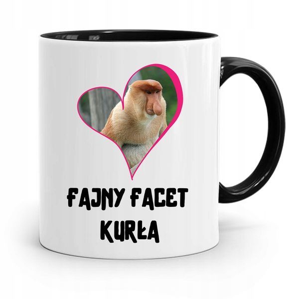 Kubek Prezent Czarny Dla Chłopaka Fajny Facet Z Nadrukiem Ze Zdjęciem zdjęcie 1