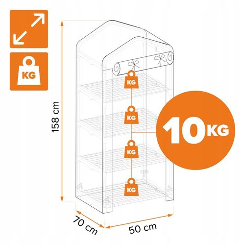 MINI SZKLARNIA 4 PÓŁKI OGRODOWA I BALKONOWA TUNEL - KALMIA I PRZEZROCZYSTA na Arena.pl