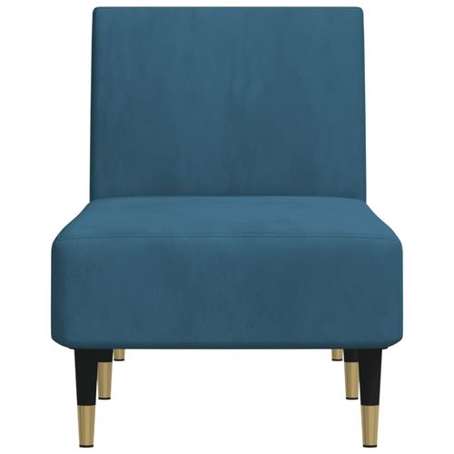 Szezlong, niebieski, tapicerowany aksamitem na Arena.pl