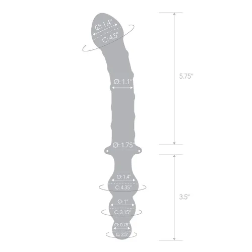 glas twister - podwojny model szklany z ergonomicznymi końcowkami 23,5 cm na Arena.pl