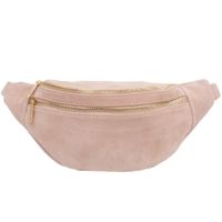 VERA PELLE nerka zamszowa saszetka biodrówka V660 j.różowa