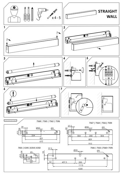 Biały plafon prostokątny STRAIGHT CEILING 7557 natynkowa belka zdjęcie 4
