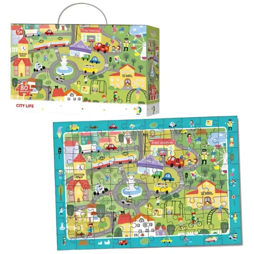 Puzzle obserwacyjne 80 elementów. Życie w mieście na Arena.pl