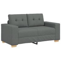 Sofa dwuosobowa, ciemnoszara, 120 cm, tkanina