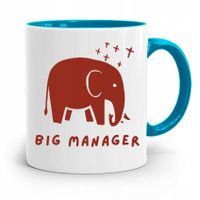 Kubek Błękitny Dla Kierownika Big Manager Prezent Z Nadrukiem Ze Zdjęciem
