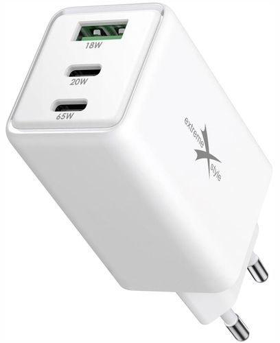 Ładowarka sieciowa 2x USB Typ-C + USB eXtremestyle GaN evo 65W na Arena.pl