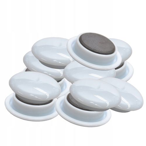 Magnesy na lodówkę do tablic okrągłe MOCNE białe z magnesem 20 mm 40 na Arena.pl