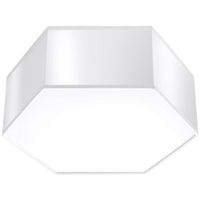 Sześciokątna lampa sufitowa SL.1056 do sypialni biała