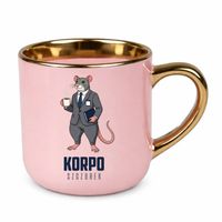Korpo-szczurek - elegancki kubek na prezent Różowy KORPOHUMOR ŚMIESZNY