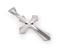 Srebrny krzyżyk krzyż diamentowany srebro 925 KD100