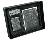 Zestaw Prezentowy Zapalniczka Benzynowa i Papierośnica z Gotowym Grawerem