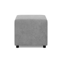 Pufa do siedzenia, BLOM, sztruks, 51x51x40 cm, jasny szary | TYLETEGOTU