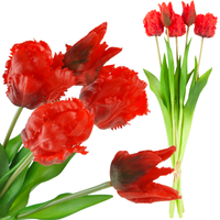 cv13899-8 tulipany bukiet tulipanów papuzie sztuczne kwiaty gumowane