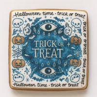 CIASTKO LUKROWANE HALLOWEEN NO.15 ROZ.XL POZIOM RĘCZNIE ROBIONE