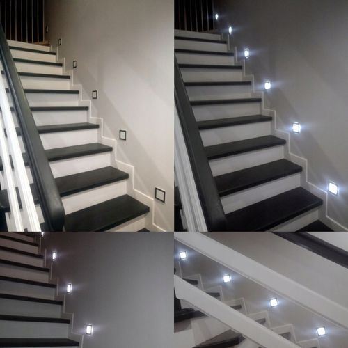 Oświetlenie schodowe oprawa lampka schodowa LED 230V CZARNA Q1 na Arena.pl