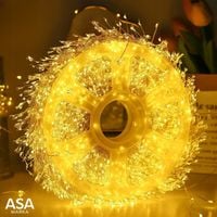 Girlanda LED 14m 500 diod ciepła biały lampki choinkowe IP44 8 funkcji