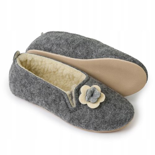 Bambosze damskie kapcie góralskie ciepłe wełniane na Arena.pl